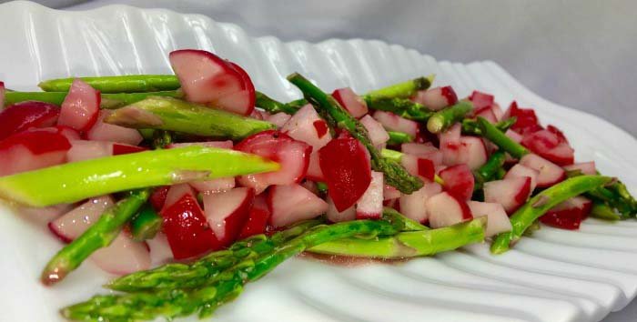 Recipe Image: Citrus-Vinaigrette Radish & Asparagus Salad